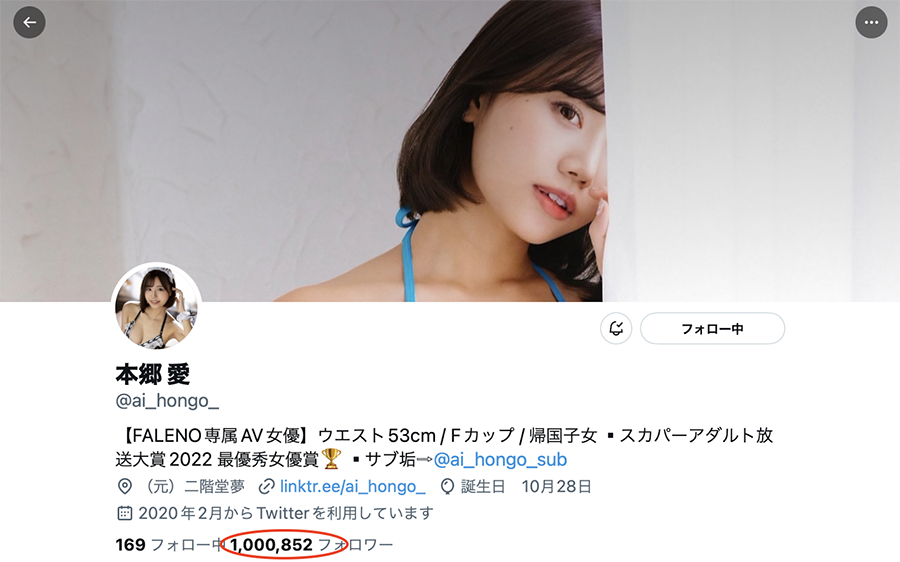 Twitter追蹤破百万！但本乡爱却怪怪的⋯_探号社